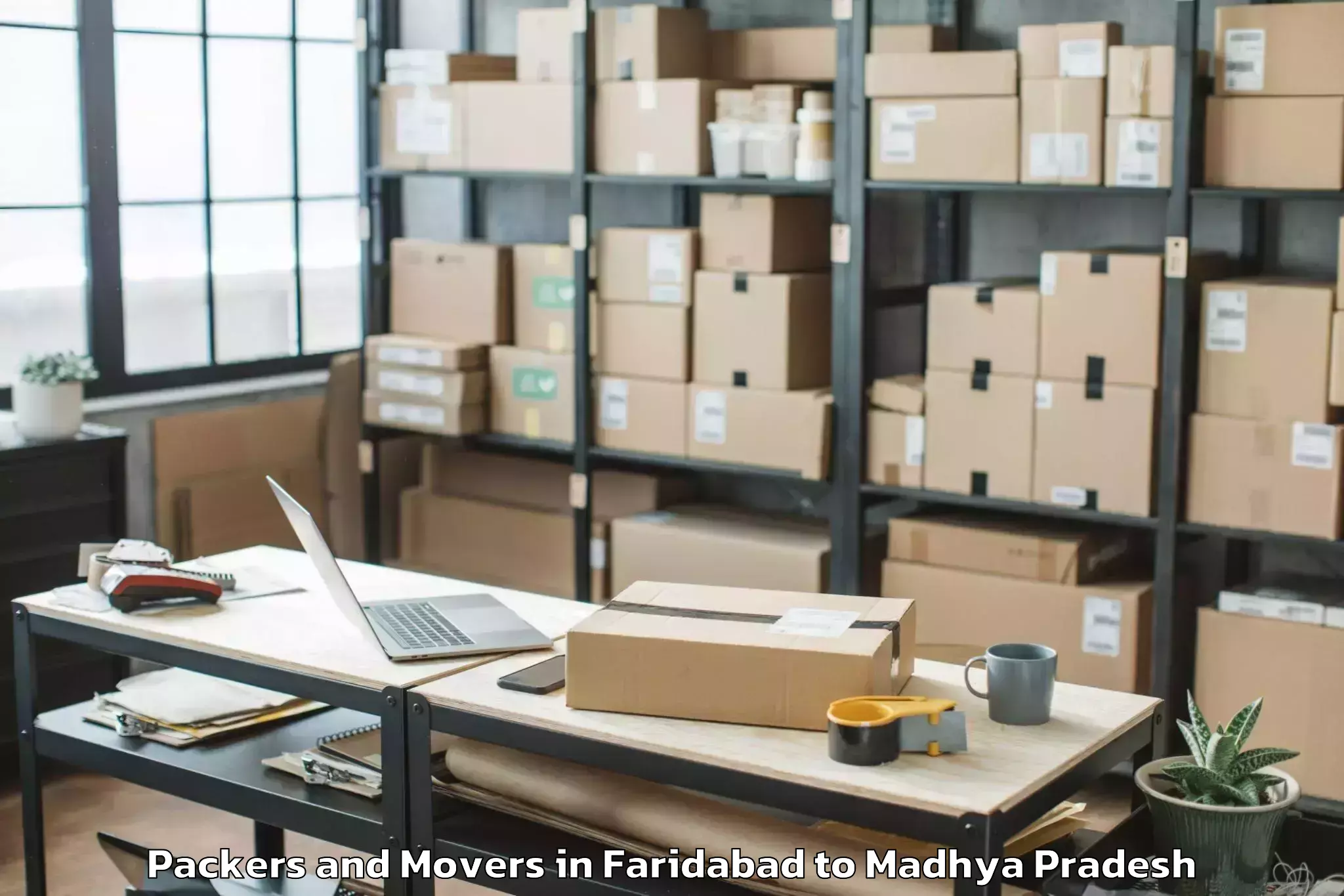 Book Faridabad to Nasrullahganj Packers And Movers Online